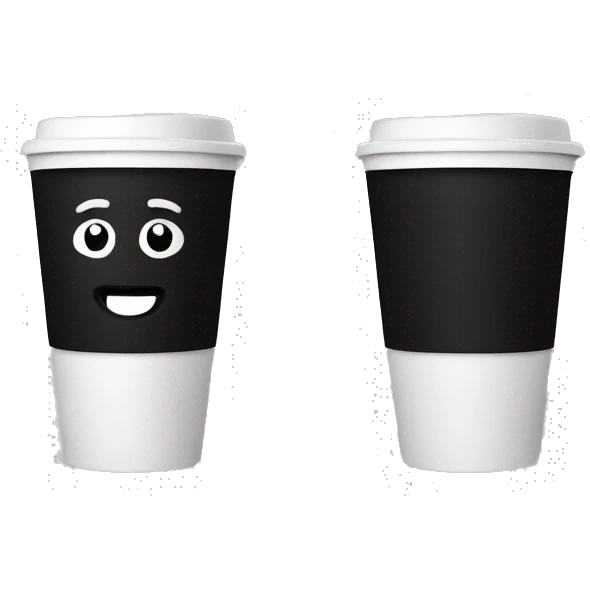 Black to go cup emoji