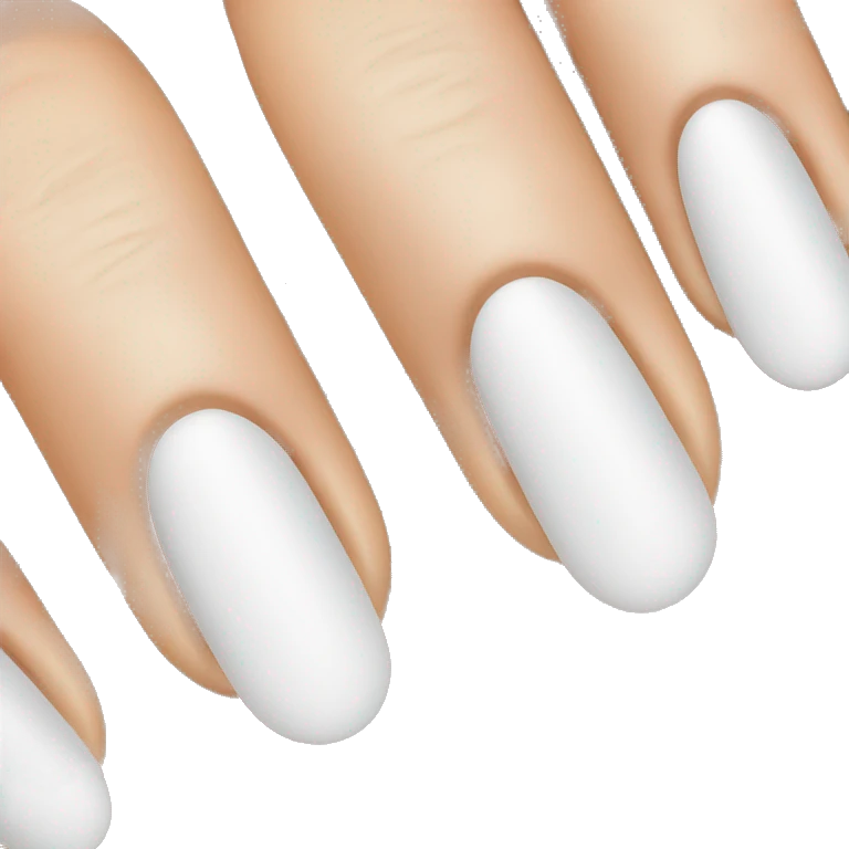 oval shaped nails with french tip, medium length nails  emoji