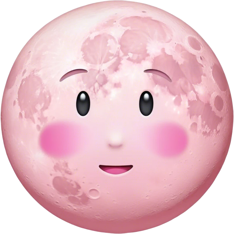 pastel pink moon emoji