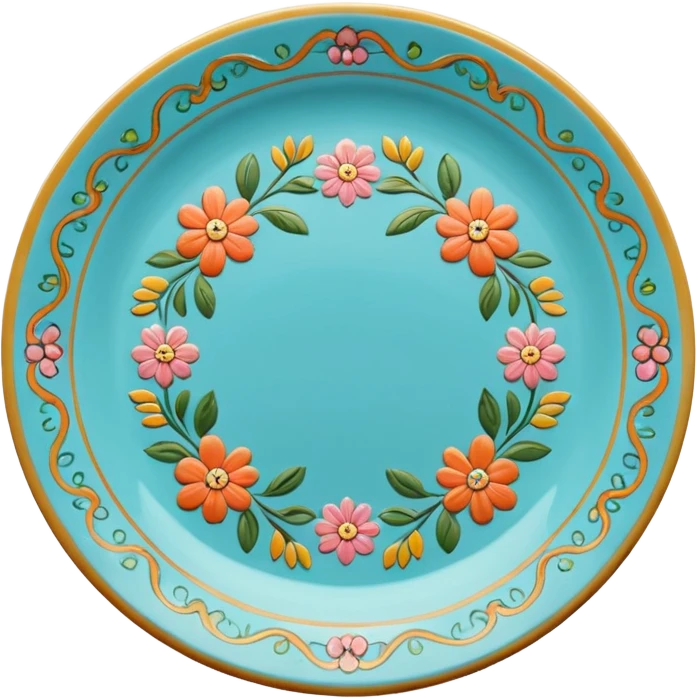 colorful wedding dinner plate emoji