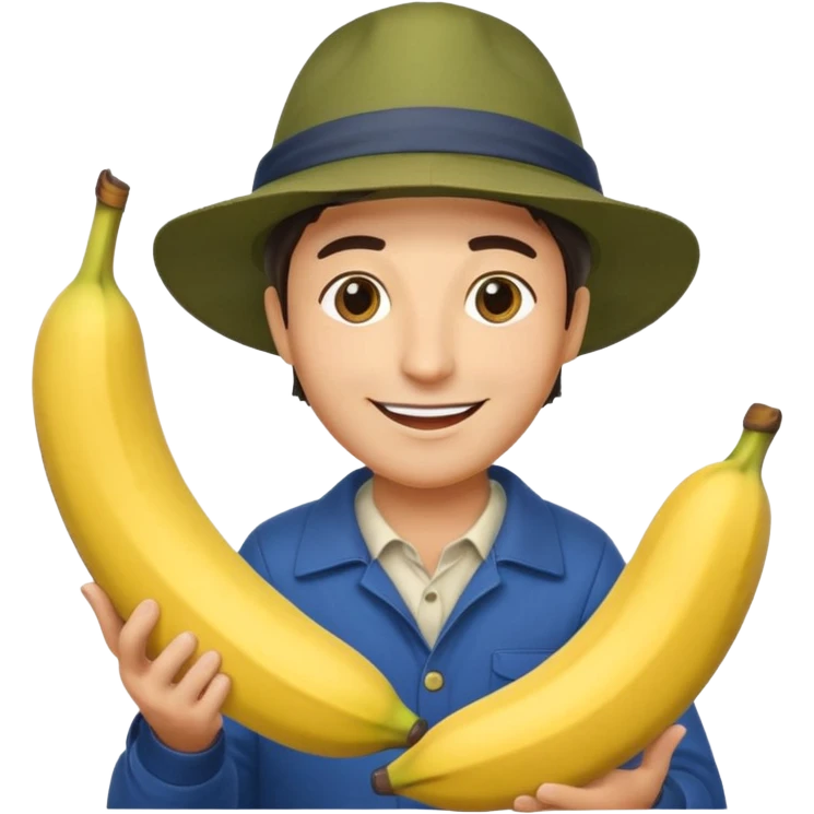 Make accountant loves fishing bananas movies and comics and is Italian emoji