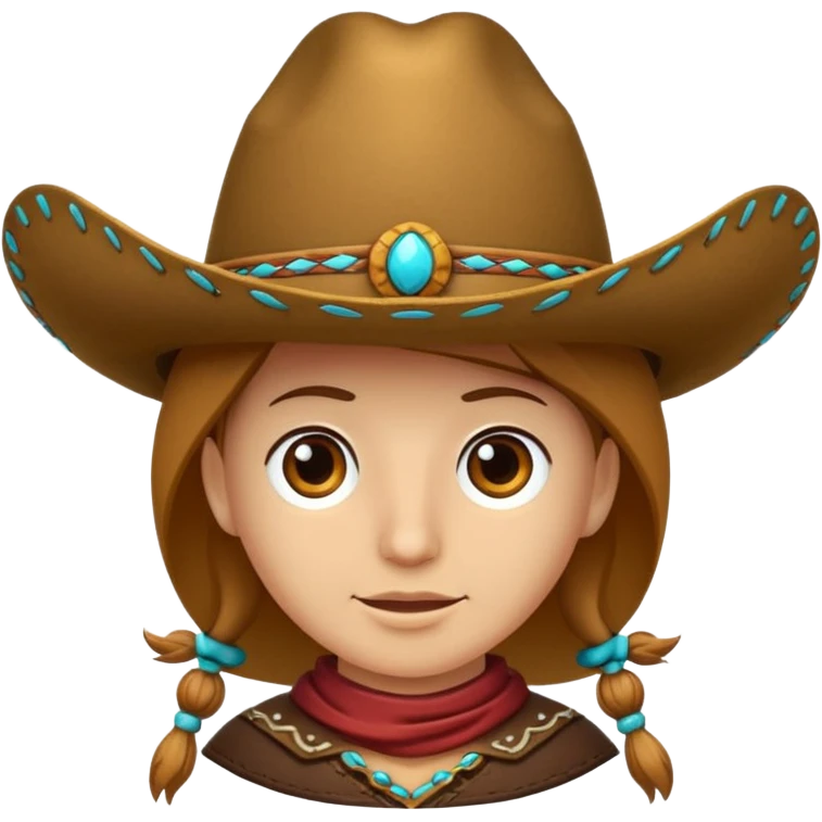 Sombrero vaquero pero sin cara emoji