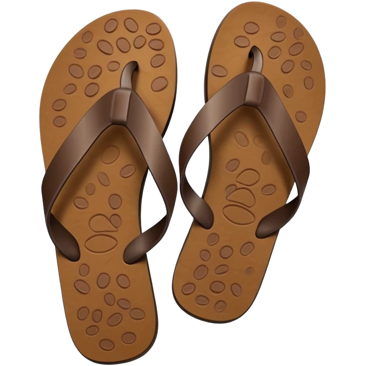 brown coffee colored flip flops emoji