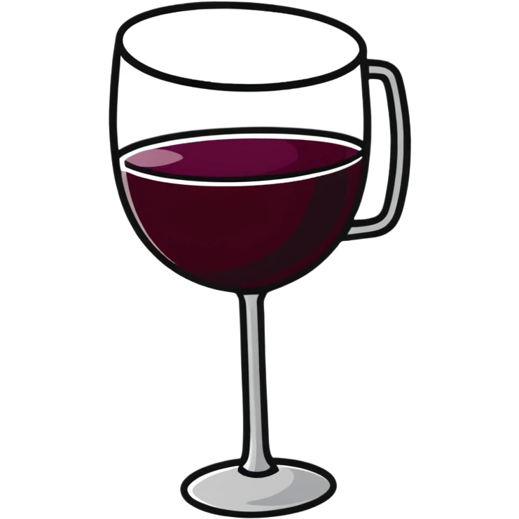 silver cup with wine emoji