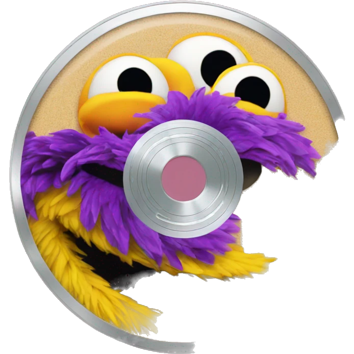 dvd disc of sesame street emoji