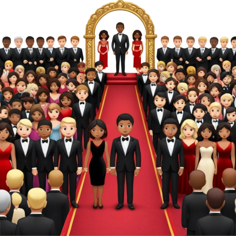 red carpet and crowd emoji