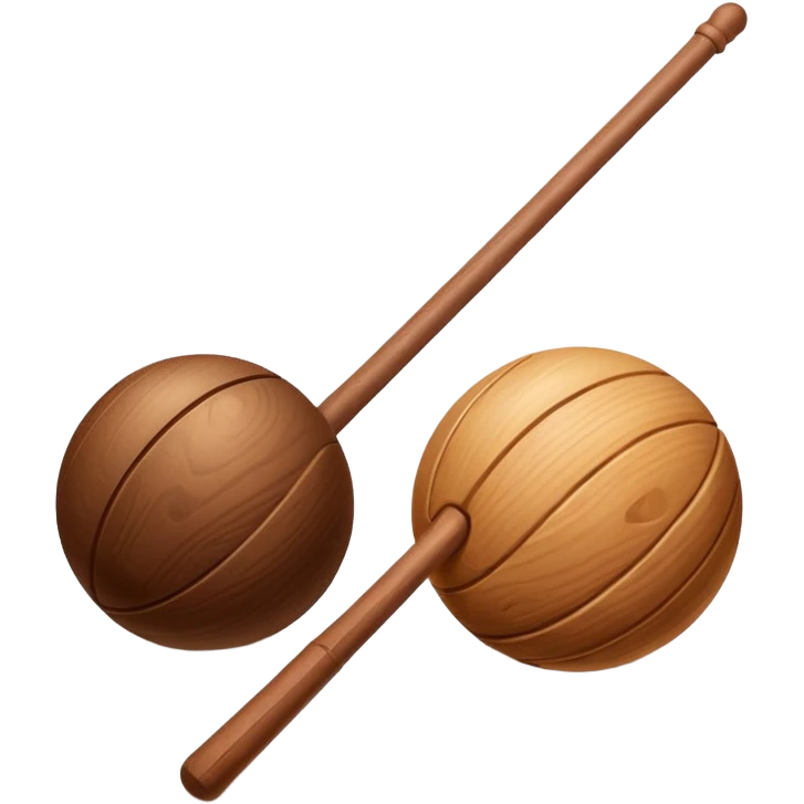 two bals and a stick emoji
