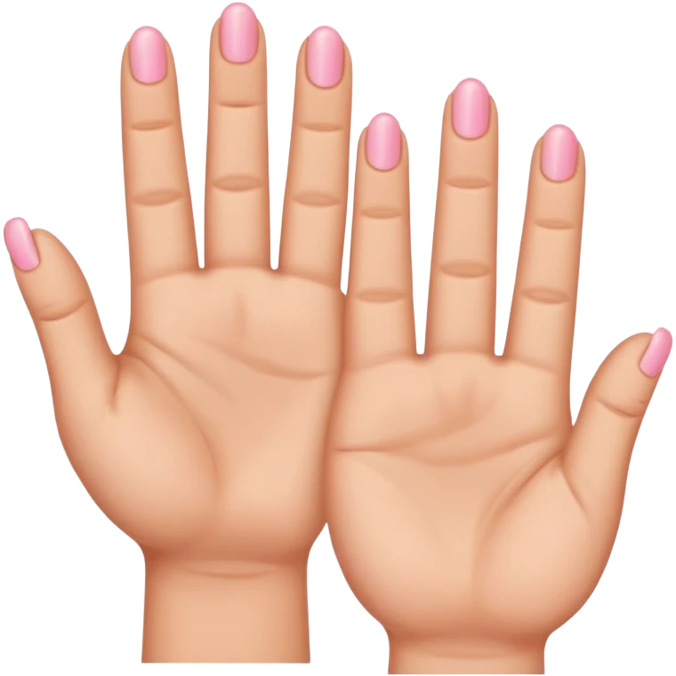 Pinky finger and ring finger down the other fingers up emoji