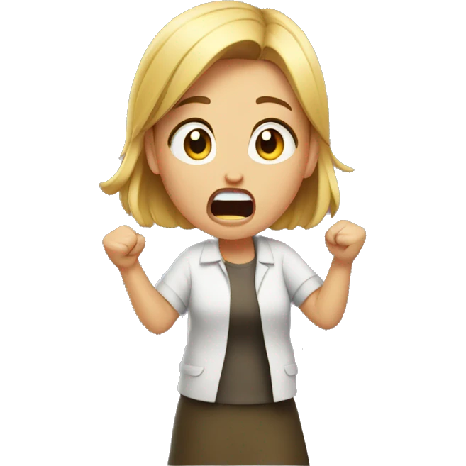 Girl yelling emoji
