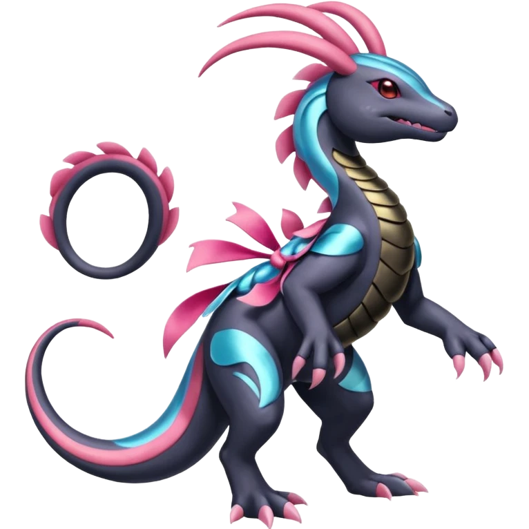 Shiny Dusknoir-Salandit-Sylveon-Fakémon-hybrid-creature (full body)  emoji