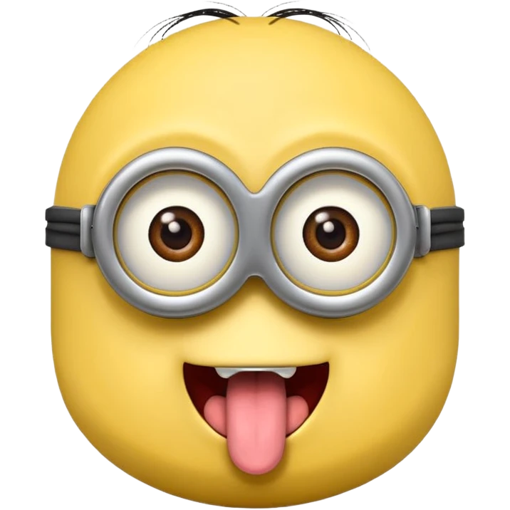 minion sticking its tongue out emoji