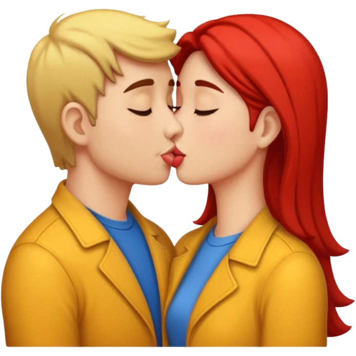 Couple kissing each other  emoji