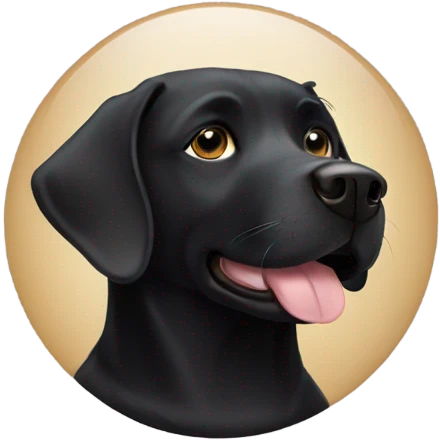 Black lab dog emoji