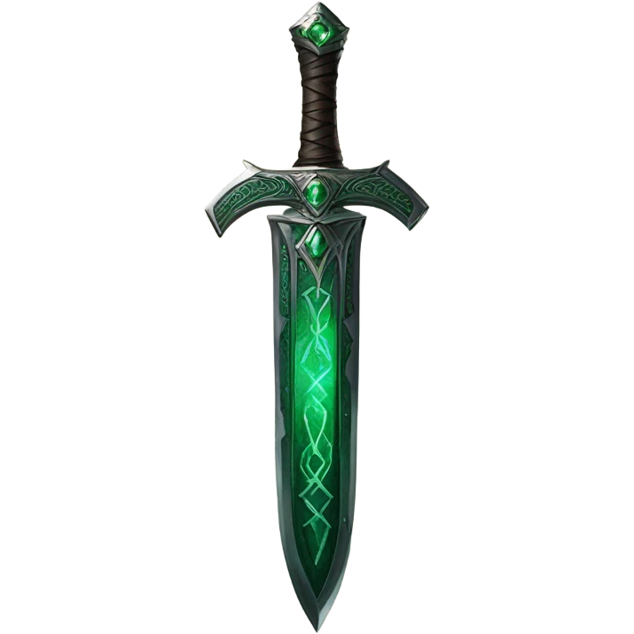Emerald sword emoji