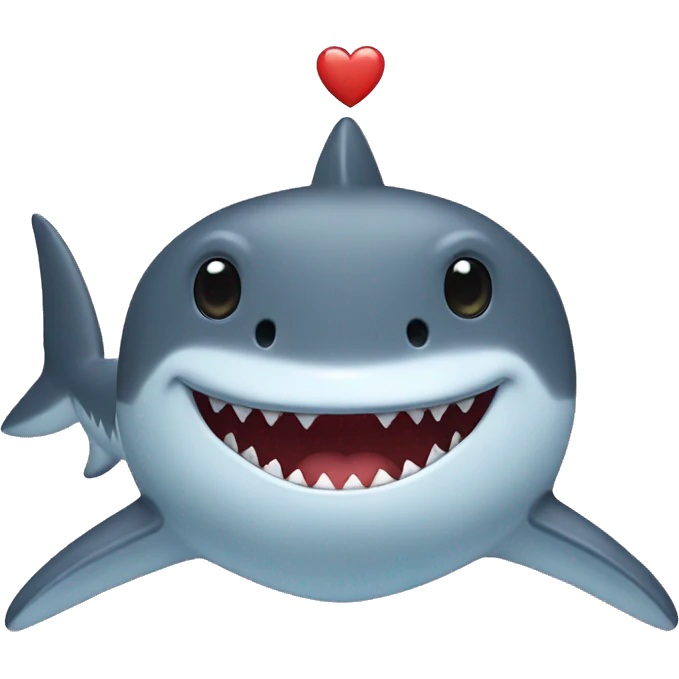 shark with a heart hat emoji