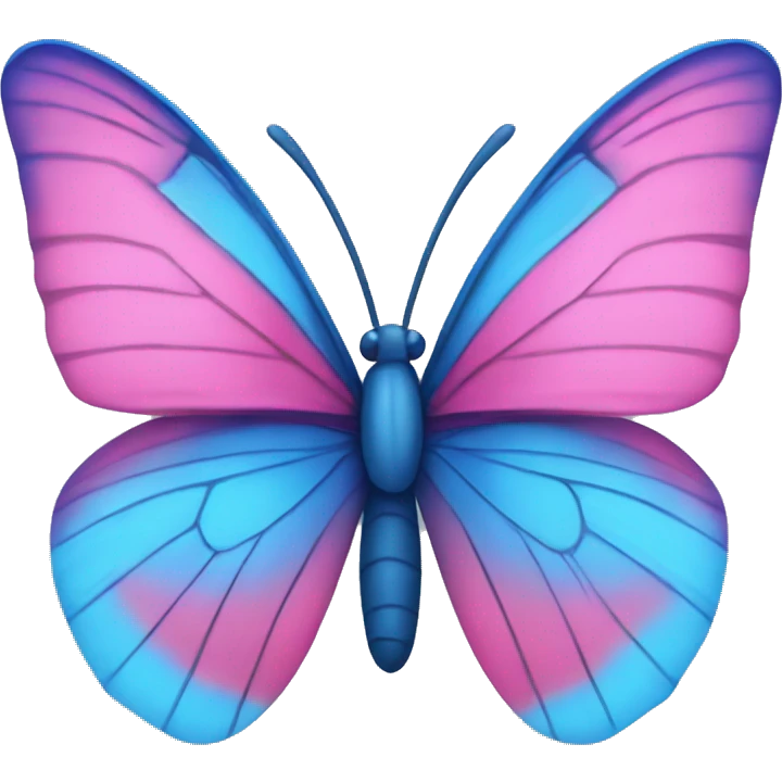 Pink and blue butterfly  emoji