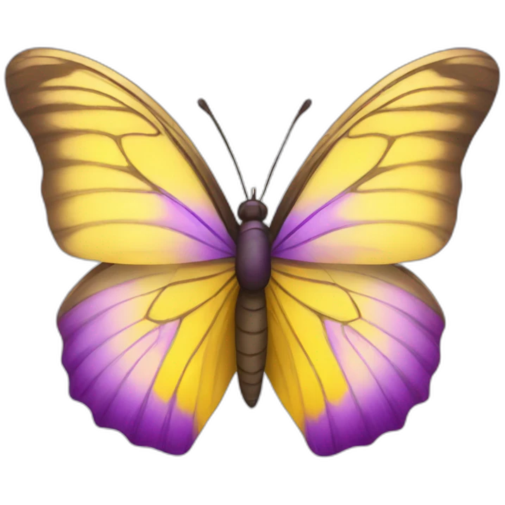 yellow purple butterfly emoji