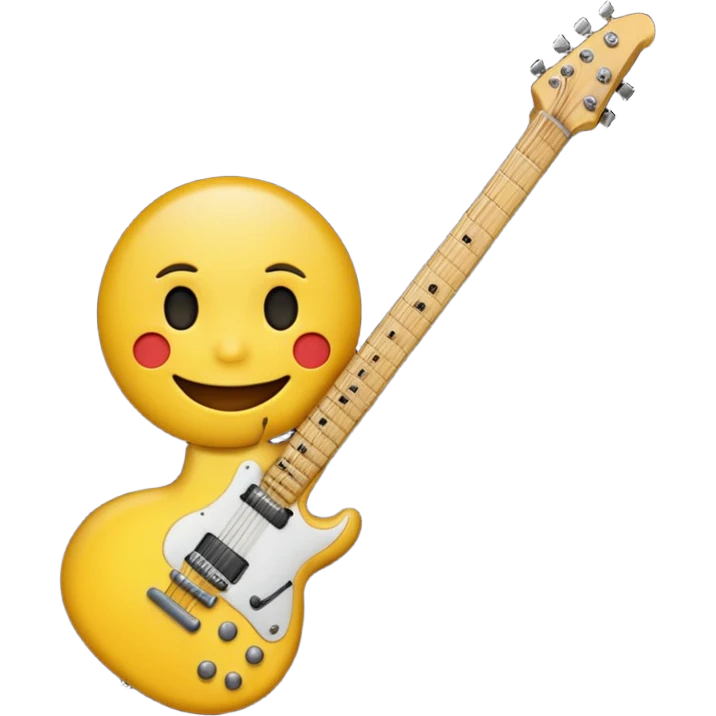 Bana elektronik gitar emojisi yap ama bir tane yüz emojisinin elinde olsun emoji