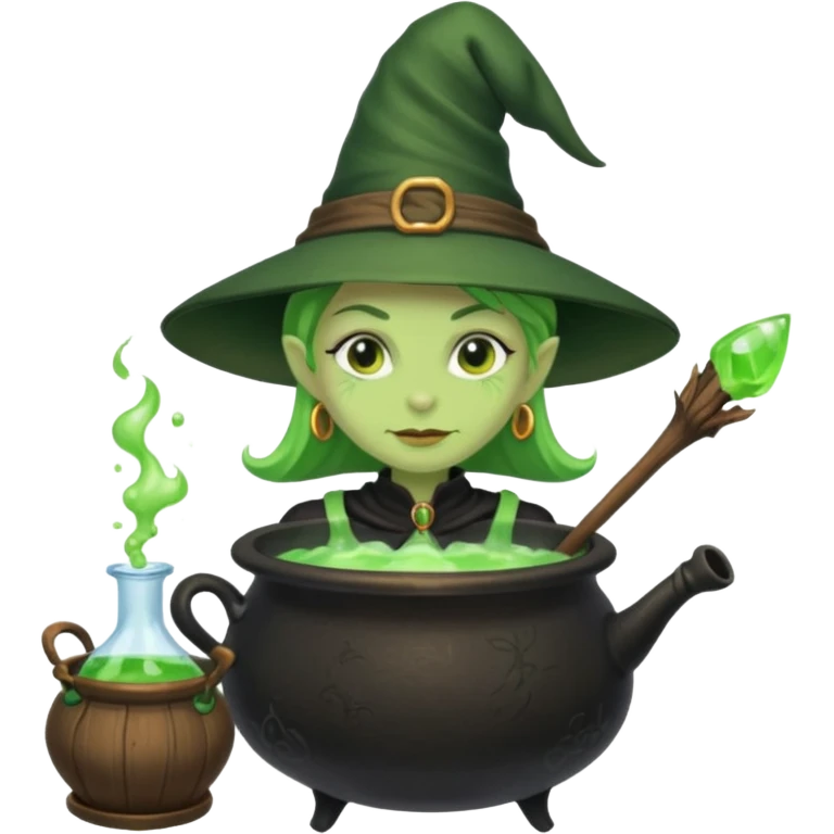green witch cooking potion emoji