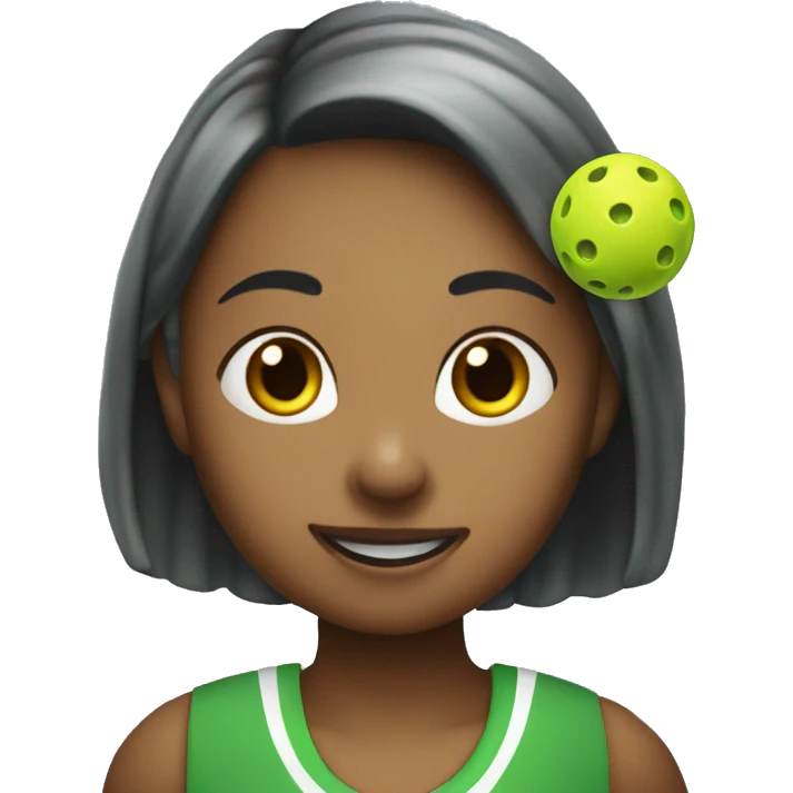 girl playing pickleball emoji
