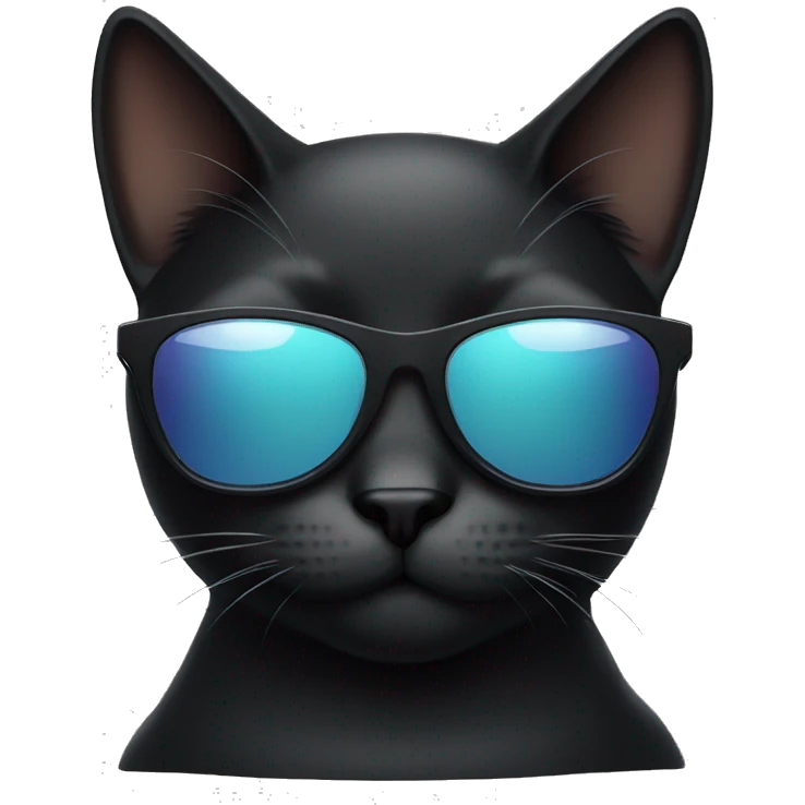 black cat with sunglasses emoji