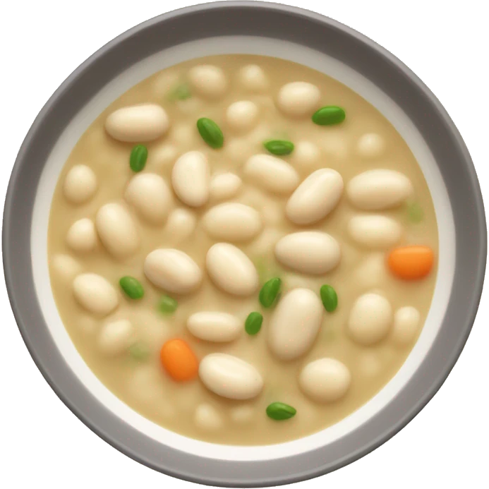 white bean soup with creamy white soup emoji