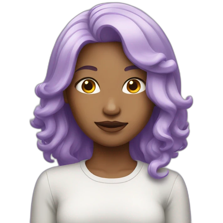 woman with light purple hair emoji
