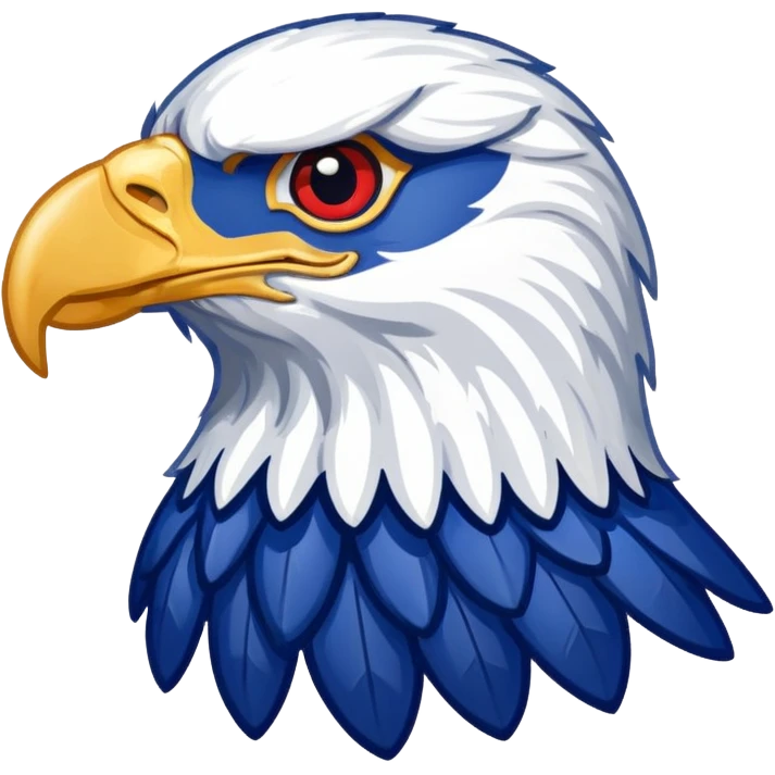 Eagle made of the American flag emoji