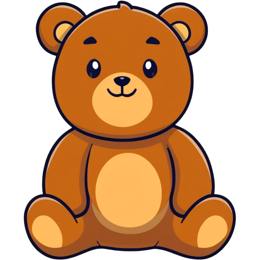 light brown teddy bear, playful and fun emoji