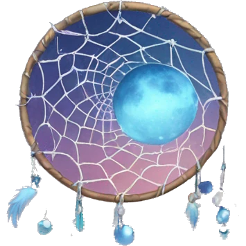 Sparkly moon-and-stars-galaxy-dreamcatcher emoji