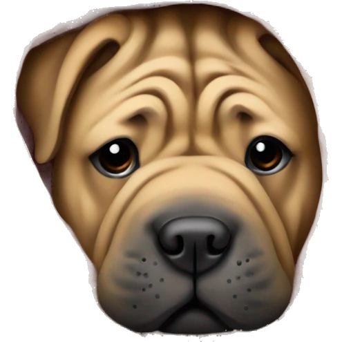 shar pei in a blanket emoji