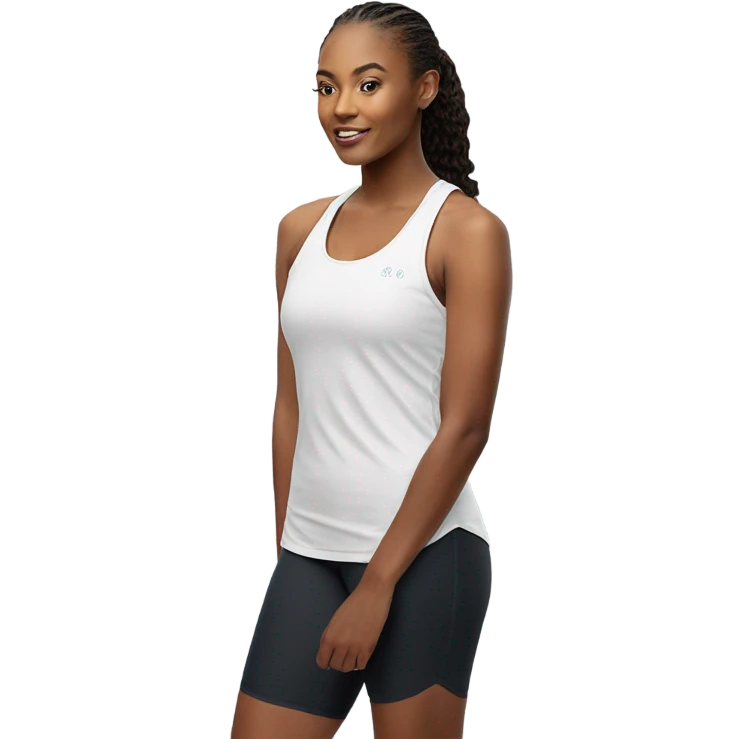 white sport tank top emoji