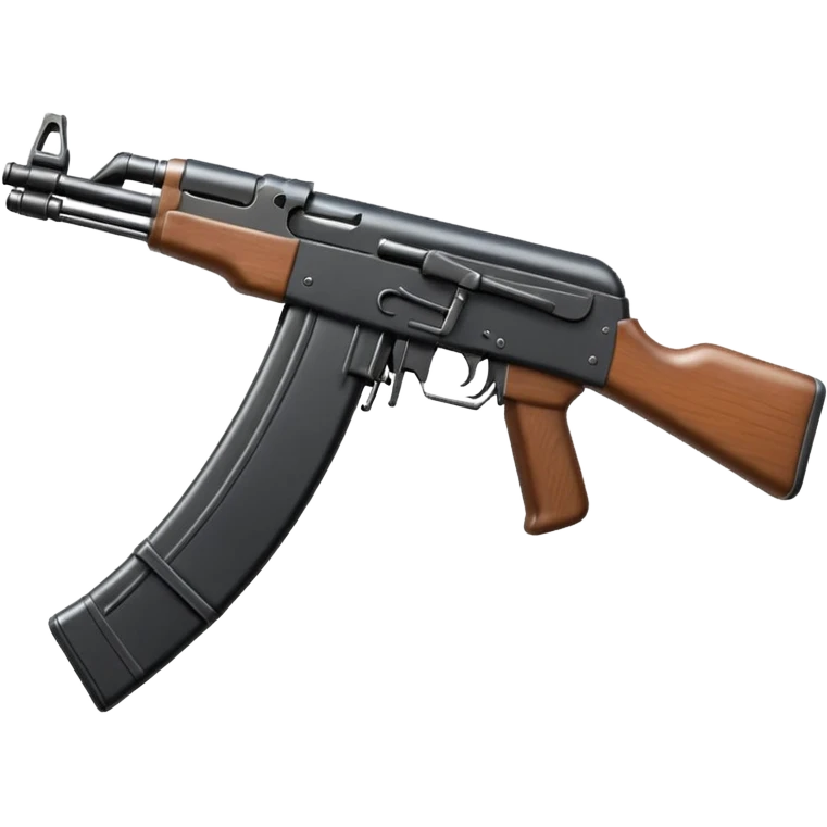 Ak 47 gun emoji in realestic and tilt it with some angle emoji