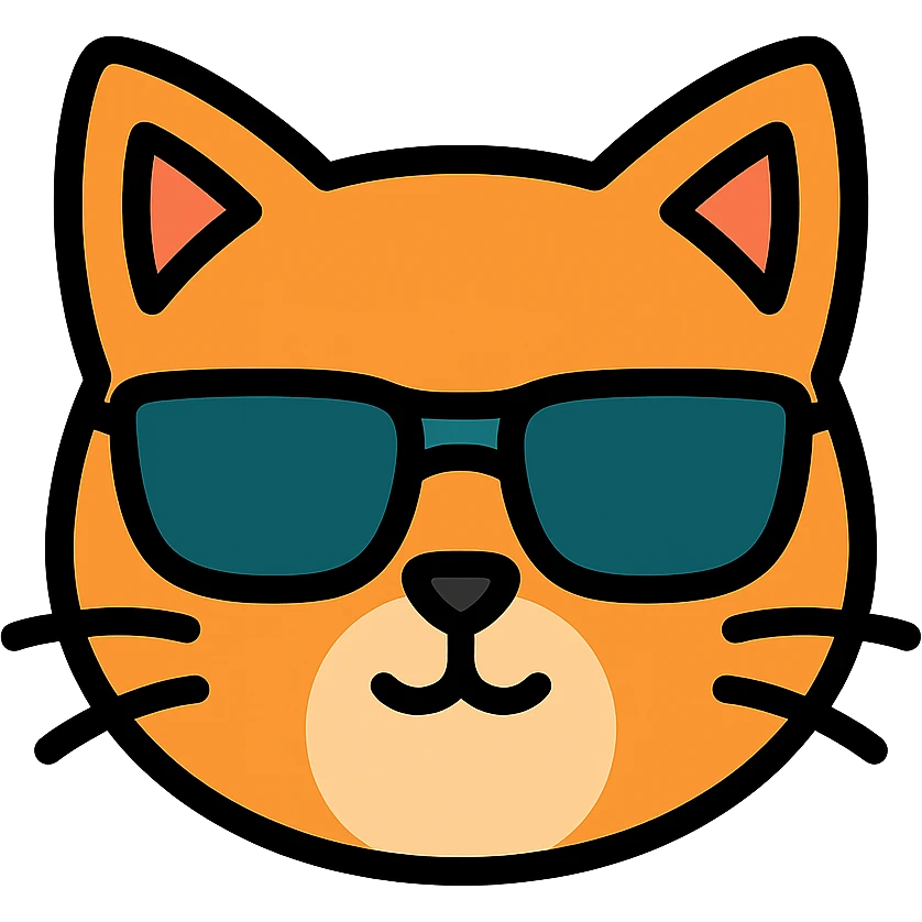 cat wearing sunglasses icon emoji