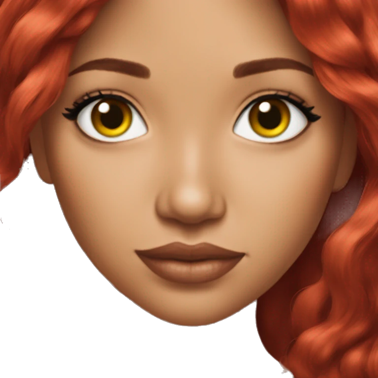 Beautiful girl valley girl red hair emoji