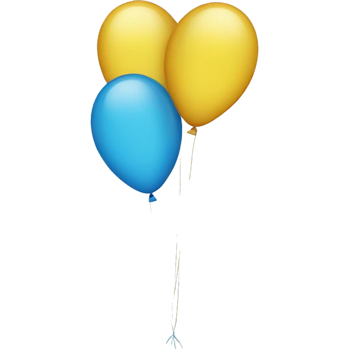 2 blue balloons emoji