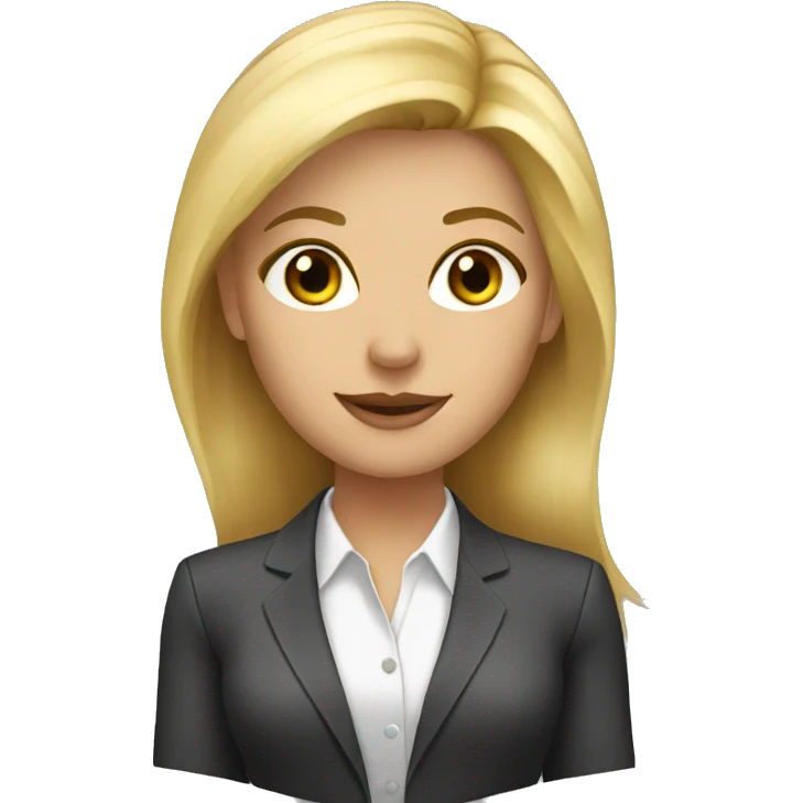 Business blonde girl emoji