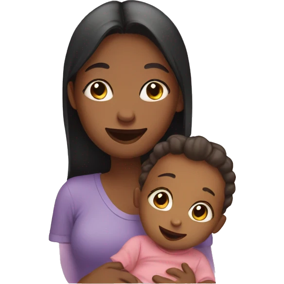 girl and baby emoji