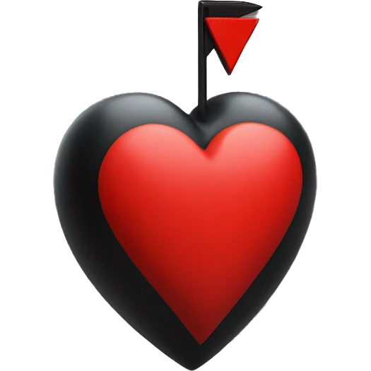 black heart with red arrow emoji