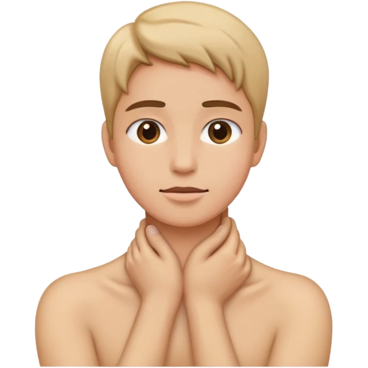 Holding neck emoji