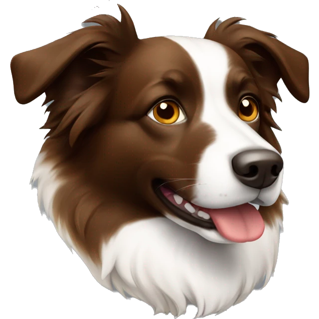 Brown Border collie with shades emoji