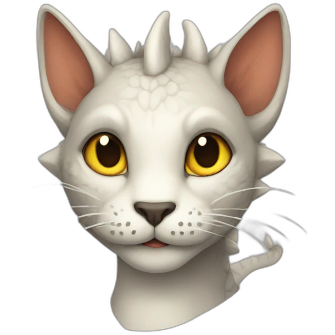 Cat dragon emoji