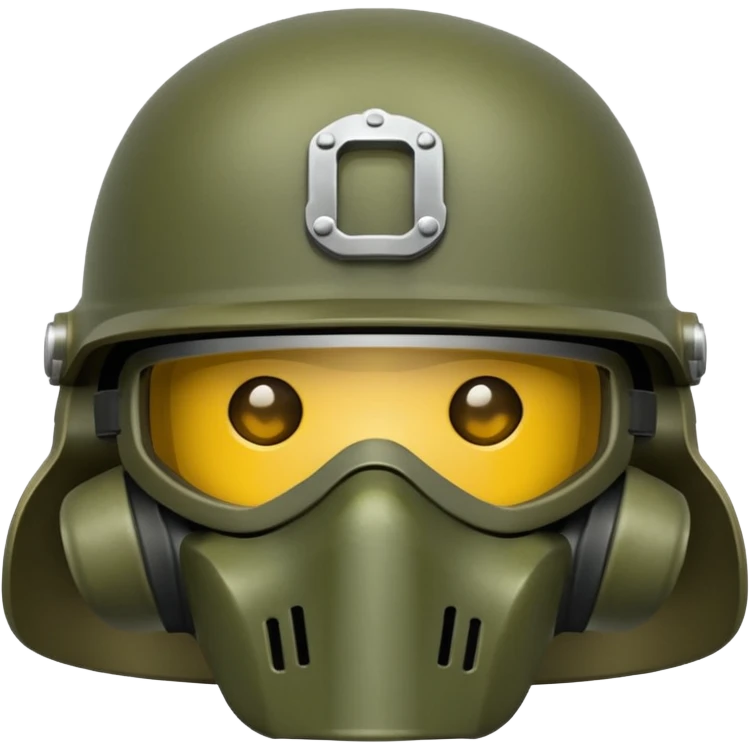military helmet front view emoji