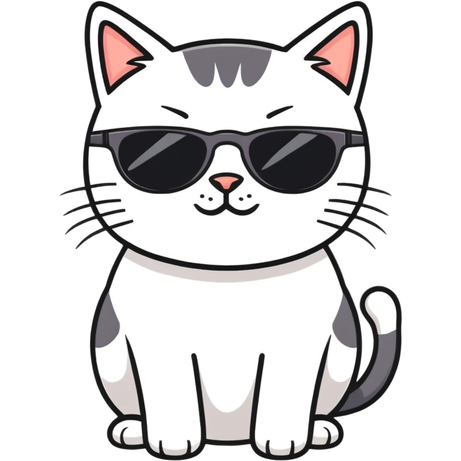 Cat with sunglasses emoji
