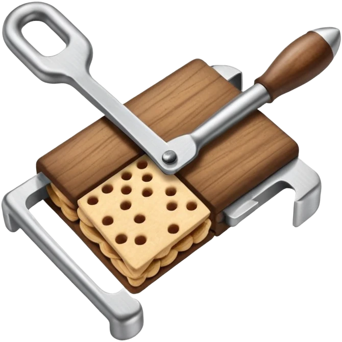 Metal walnut cracker tool emoji