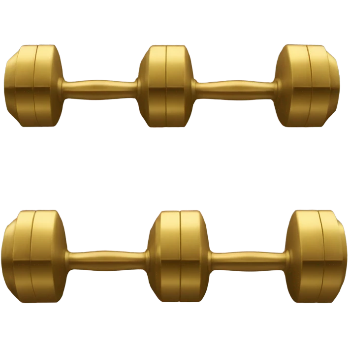 HEAVY DUMBBELLS OF GOLD emoji