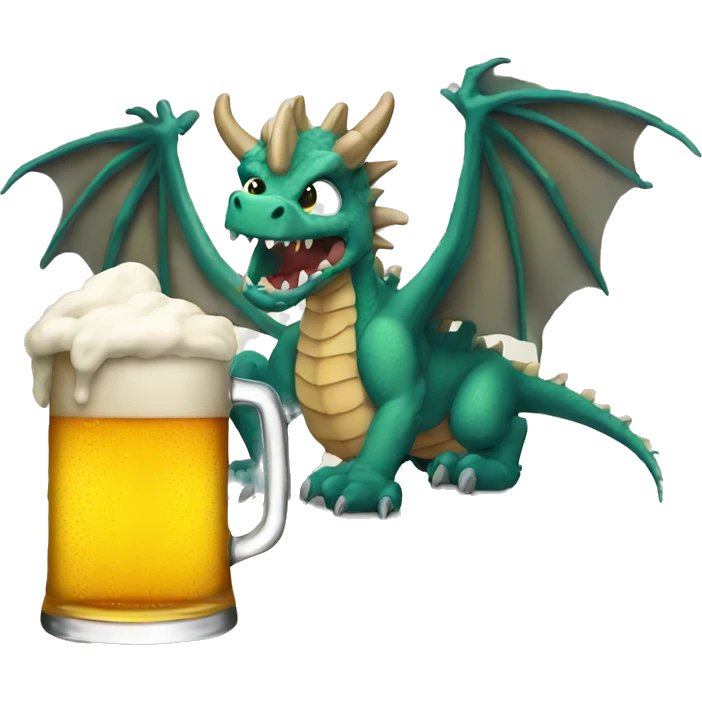 Beer dragon emoji