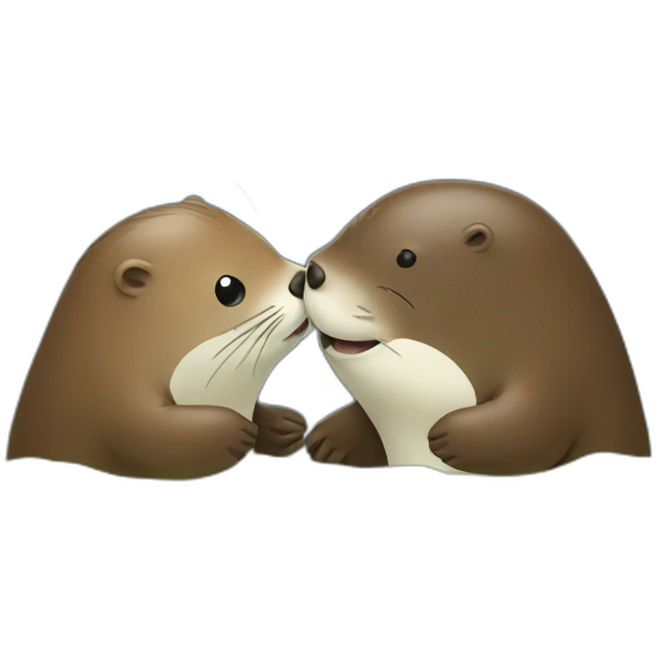 beaver and whale hugging emoji