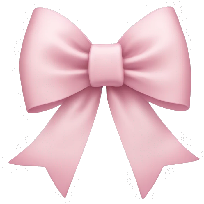 light pink ribbon bow emoji