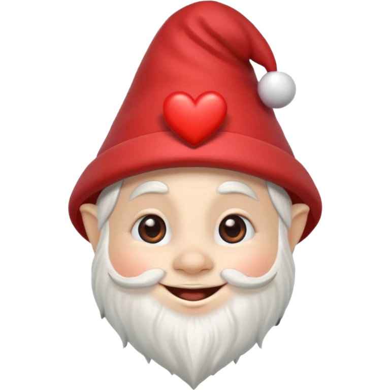 Gnome with heart hat emoji